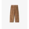 Pantaloni in velluto a coste con motivo a quadri