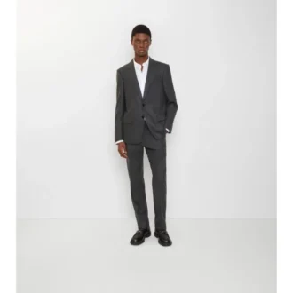Pantaloni sartoriali in flanella di lana