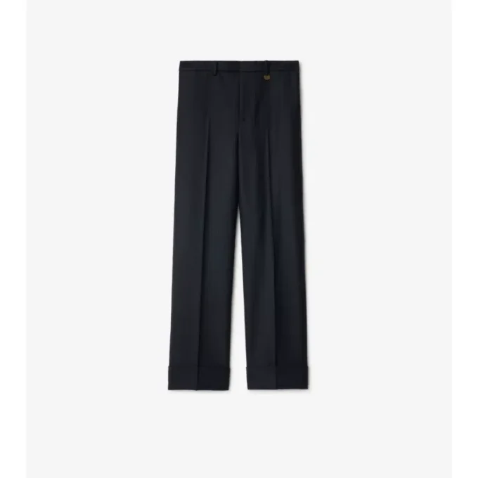 Pantaloni sartoriali in lana a quadri