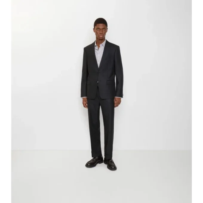 Pantaloni sartoriali in lana a quadri