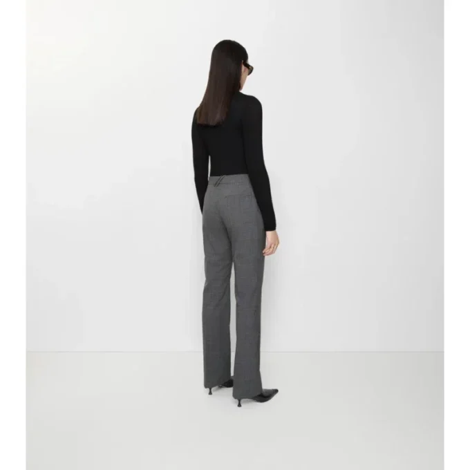 Pantaloni sartoriali in lana a quadri