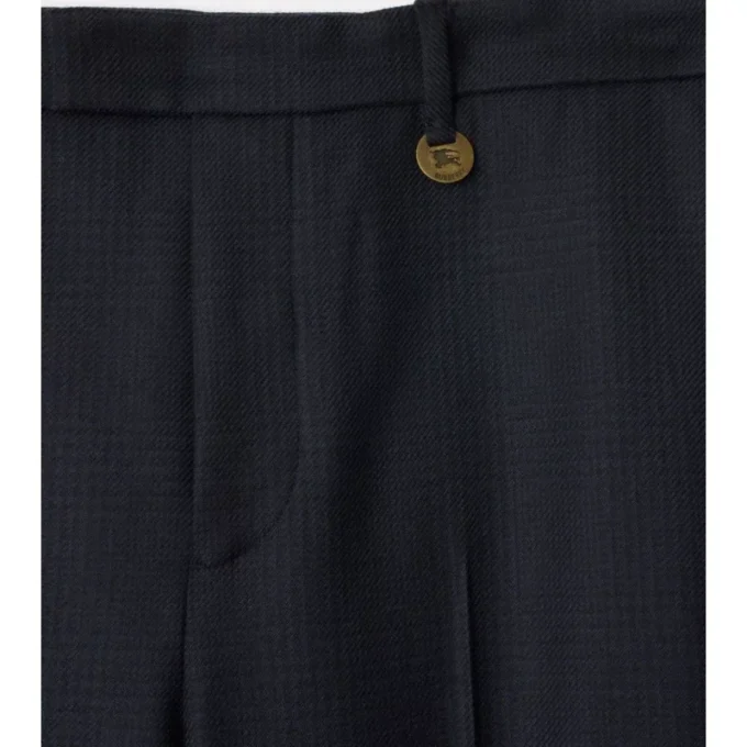 Pantaloni sartoriali in lana a quadri