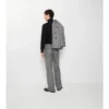 Pantaloni sartoriali in lana con motivo a quadri Puppytooth