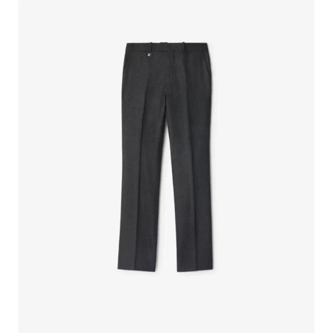 Pantaloni sartoriali in lana e cashmere a quadri