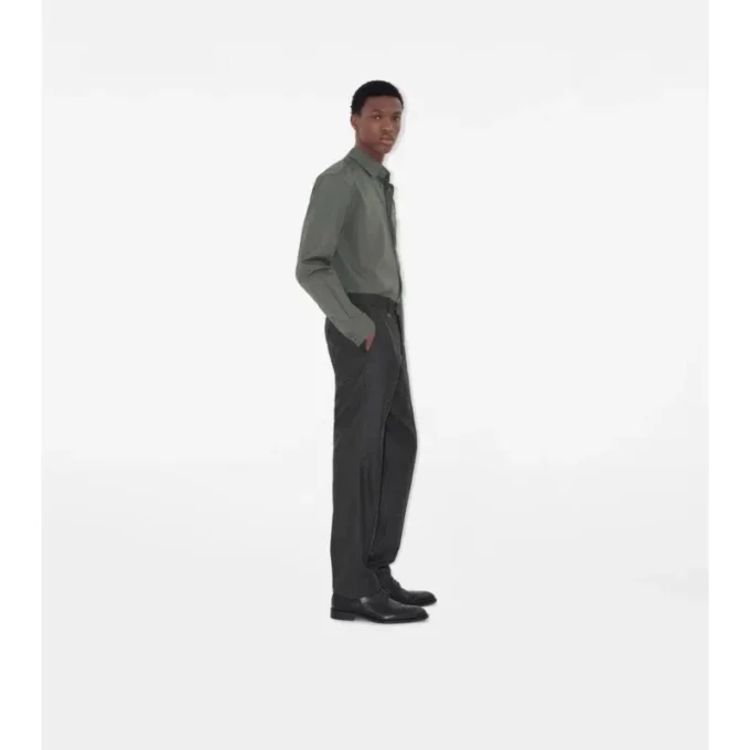 Pantaloni sartoriali in lana e cashmere a quadri