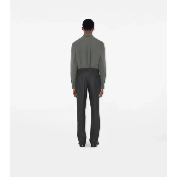 Pantaloni sartoriali in lana e cashmere a quadri