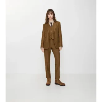 Pantaloni sartoriali in lana e mohair