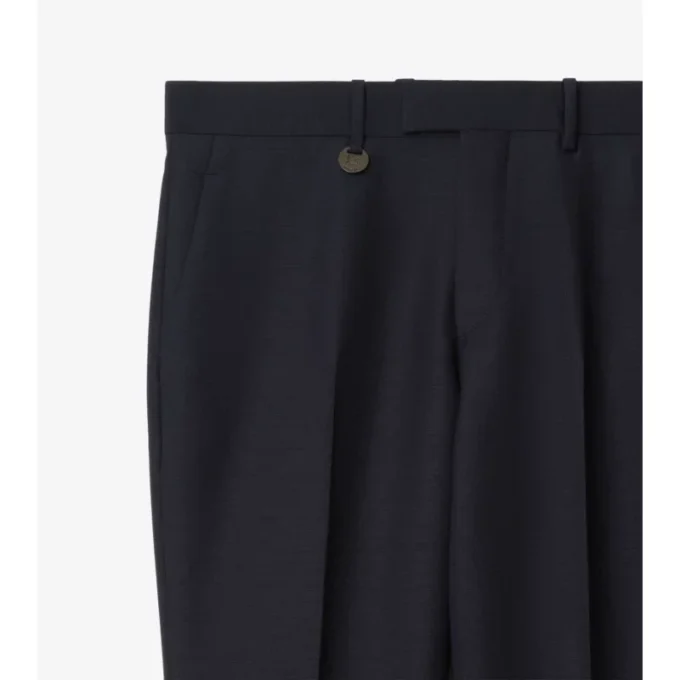 Pantaloni sartoriali in lana e mohair