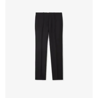 Pantaloni sartoriali in lana e mohair a righe