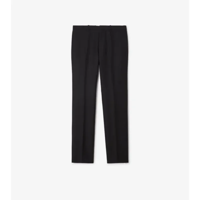 Pantaloni sartoriali in lana e mohair a righe