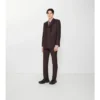 Pantaloni sartoriali in lana e mohair a righe