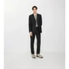 Giacca sartoriale in lana e mohair a righe