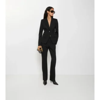 Pantaloni sartoriali in lana Grain De Poudre
