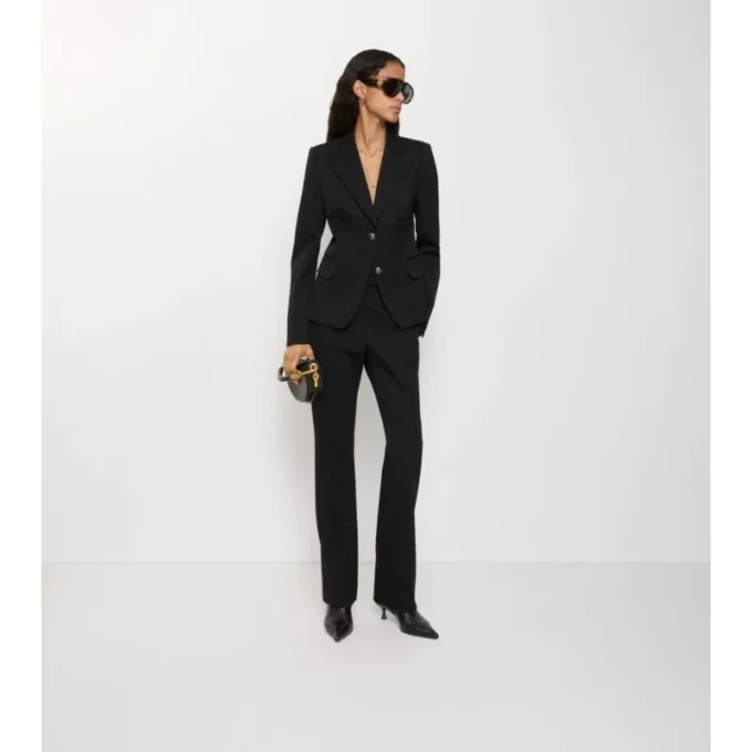 Pantaloni sartoriali in lana Grain De Poudre