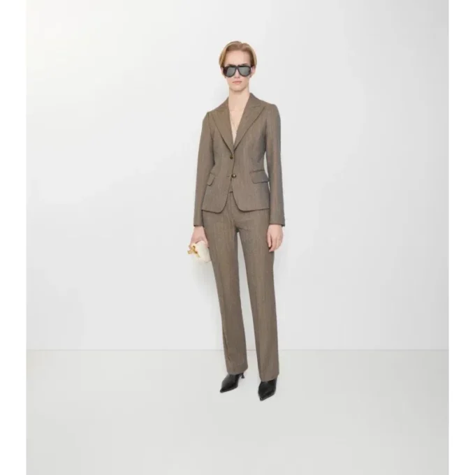 Pantaloni sartoriali in lana Moulina