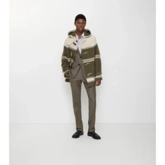 Pantaloni sartoriali in lana Sharkskin