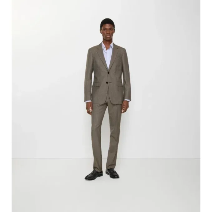 Pantaloni sartoriali in lana Sharkskin