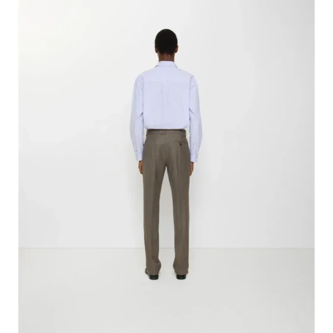 Pantaloni sartoriali in lana Sharkskin