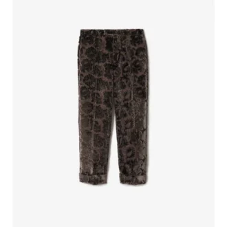 Pantaloni sartoriali in velluto a quadri