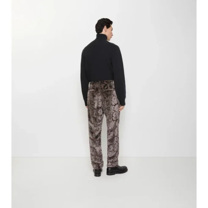 Pantaloni sartoriali in velluto a quadri