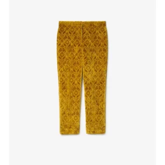 Pantaloni sartoriali in velluto barocco