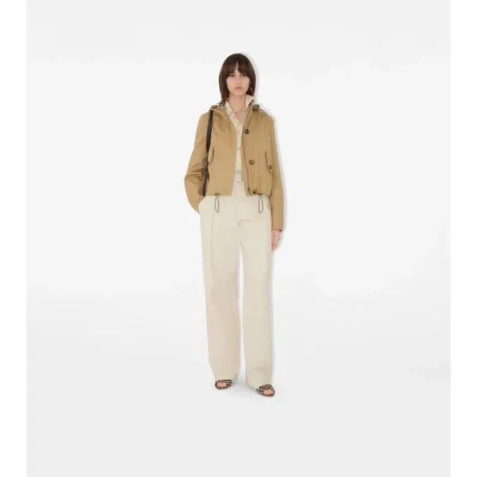 Parka corto in Gabardine