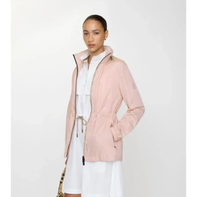 Parka corto in nylon a quadri