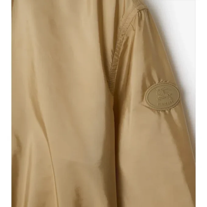 Parka corto in nylon a quadri