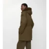 Parka in Gabardine con bordi in shearling