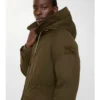 Parka in Gabardine con bordi in shearling