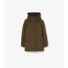 Parka in Gabardine con rifiniture in shearling