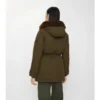 Parka in Gabardine con rifiniture in shearling