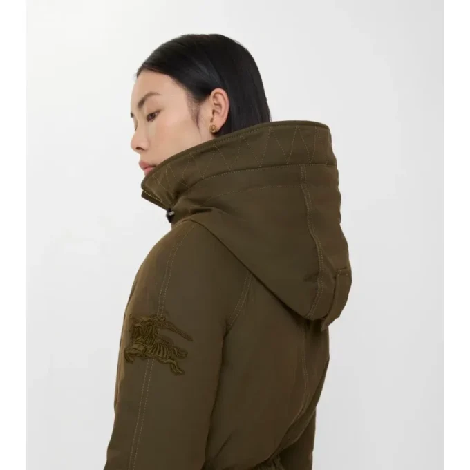 Parka in Gabardine con rifiniture in shearling