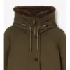 Parka in Gabardine con rifiniture in shearling