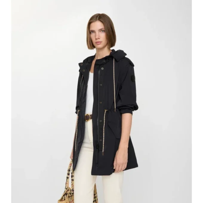 Parka in nylon elasticizzato