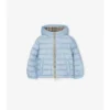 Piumino con cappuccio in nylon a quadri