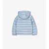 Piumino con cappuccio in nylon a quadri