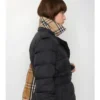Piumino corto in nylon con cappuccio