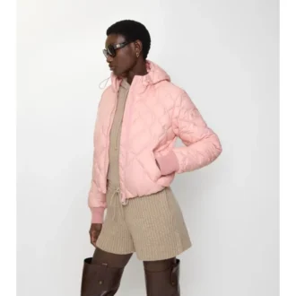 Piumino Delley in nylon con cuciture a quadri