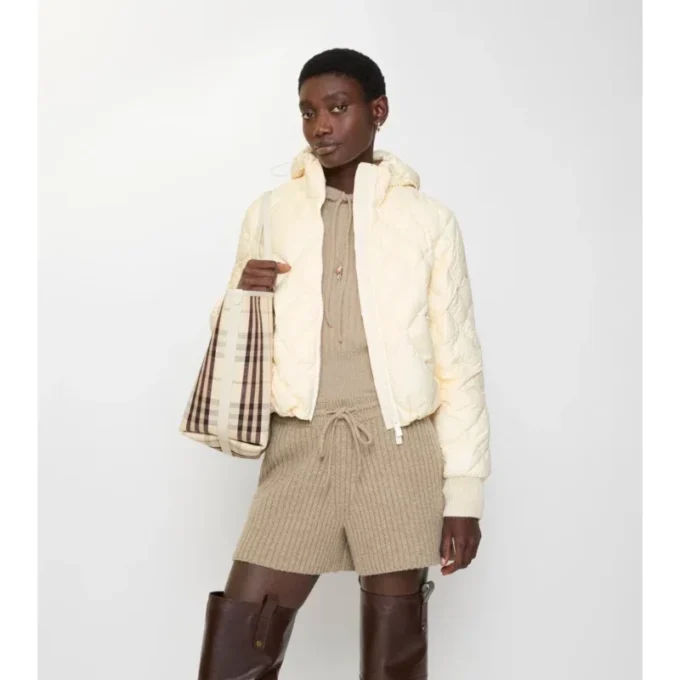 Piumino Delley in nylon con cuciture a quadri
