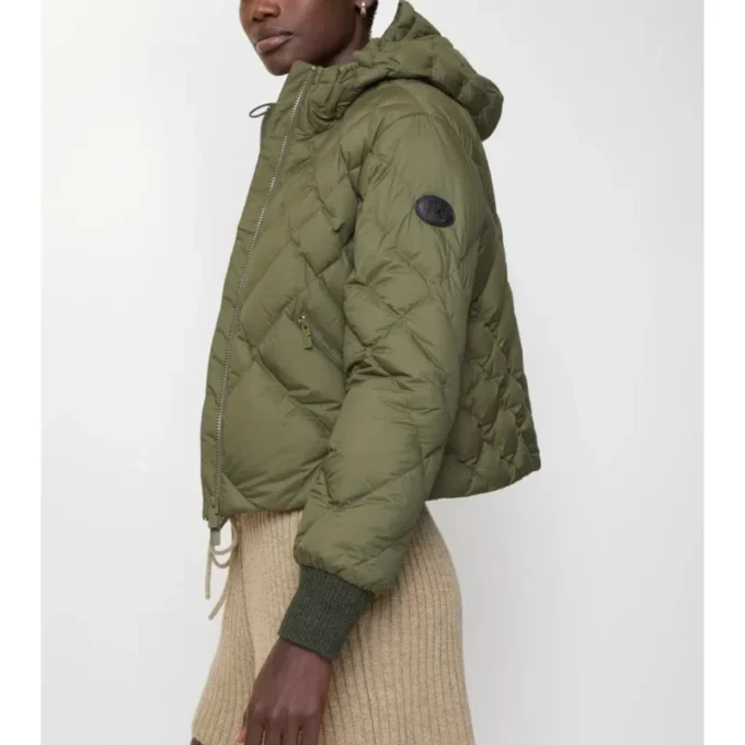 Piumino Delley in nylon con cuciture a quadri