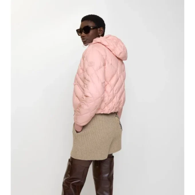 Piumino Delley in nylon con cuciture a quadri