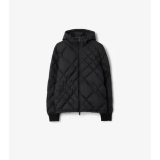 Piumino Doversgreen in nylon con cuciture a quadri