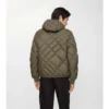 Piumino Doversgreen in nylon con cuciture a quadri