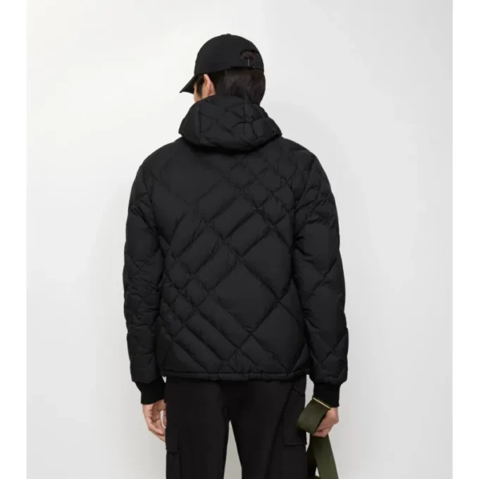 Piumino Doversgreen in nylon con cuciture a quadri