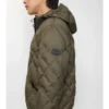 Piumino Doversgreen in nylon con cuciture a quadri