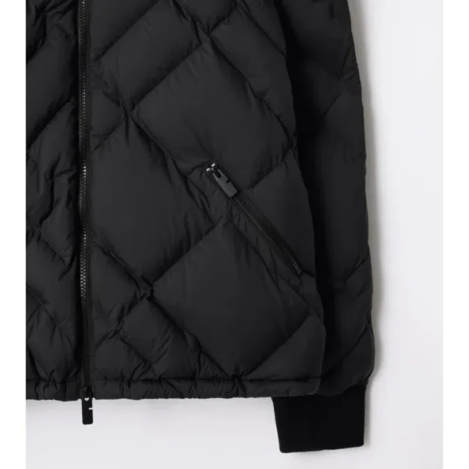 Piumino Doversgreen in nylon con cuciture a quadri