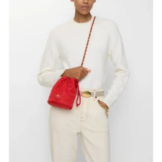Pochette a forma di ferro di cavallo con catena