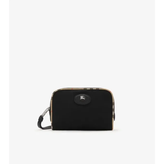 Pochette con bordi a quadri piccoli