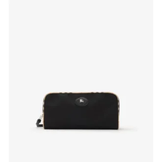 Pochette da viaggio con finiture a quadri grandi
